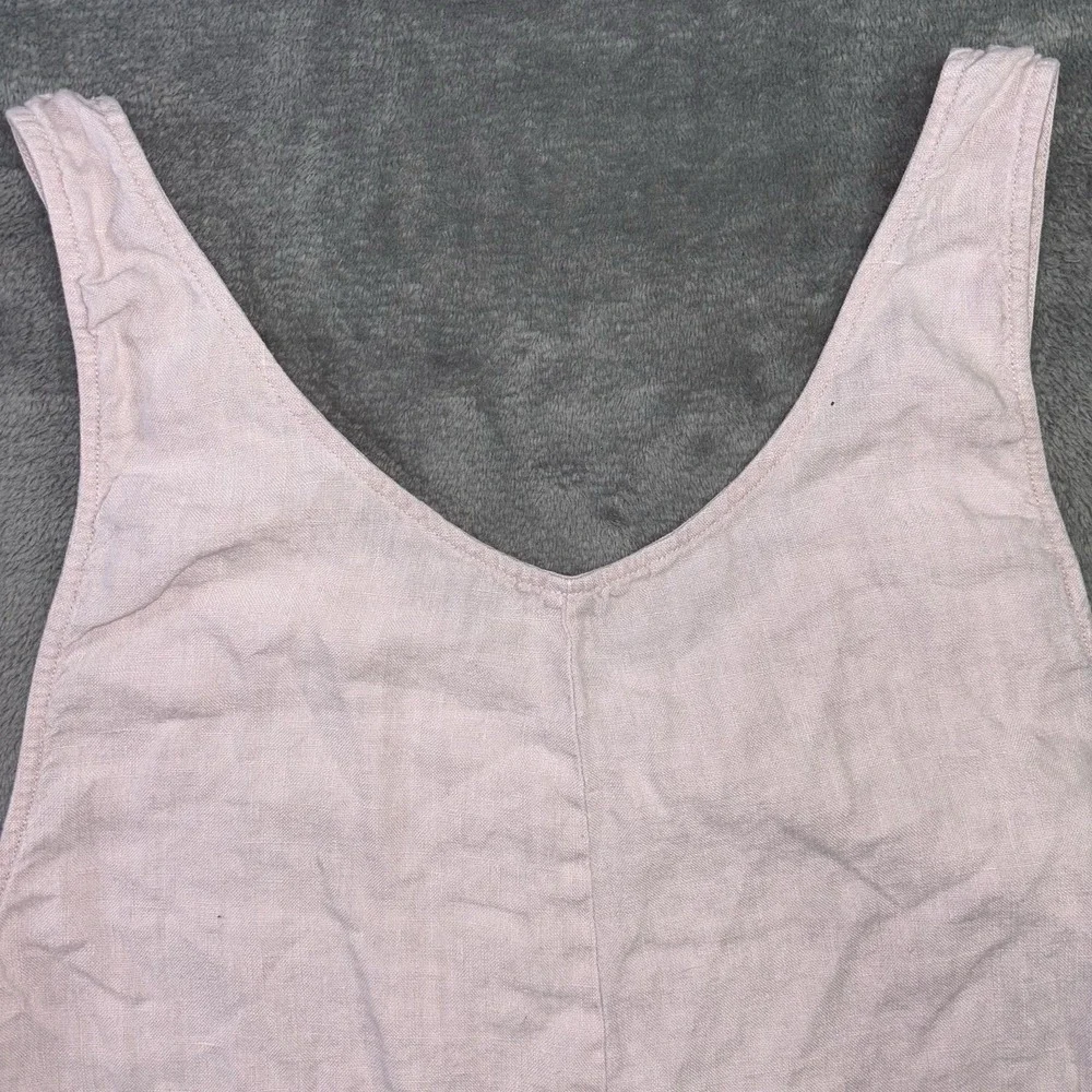 Beyond Nine Jumpsuit Womens M Pink Playsuit Romper 100% Linen Pocket Made in UK - Picture 2 of 14